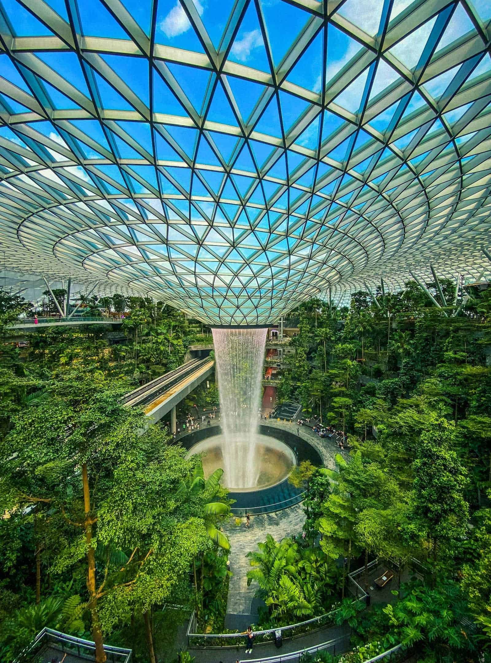 Jewel Changi Airport Waterfall Fountain