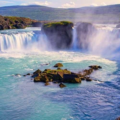 Iceland, Volcanoes, Waterfall