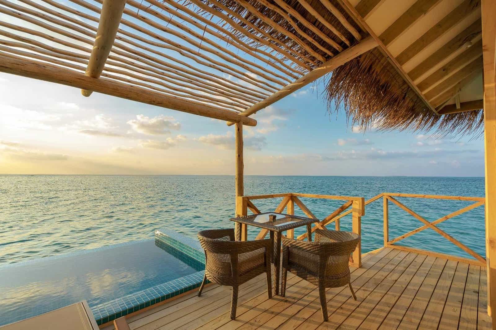 Serene Oceanfront Villa View at Sunrise